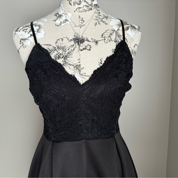 Vintage Charlotte Russe Black Mini Cocktail Dress - Picture 2 of 8